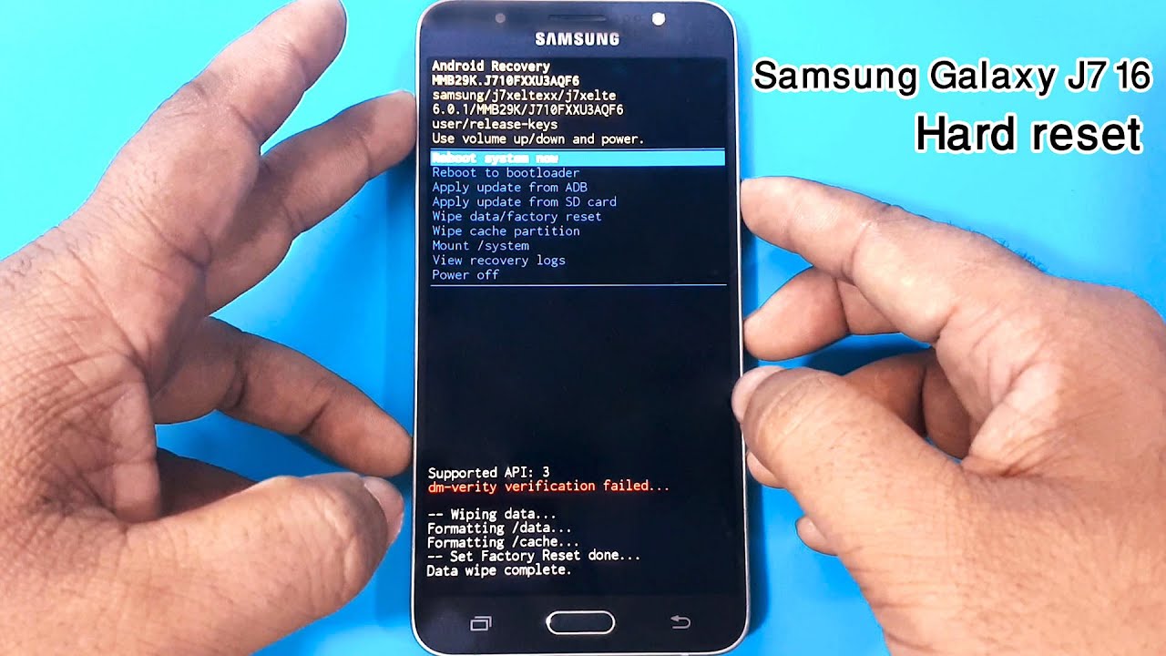 Samsung J7 (2016) Hard Reset ||
