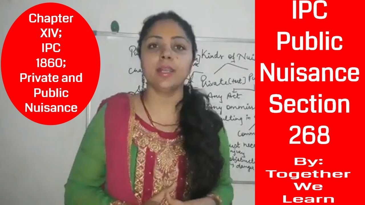 Public Nuisance|| IPC 1860|| Lecture|| in Hindi