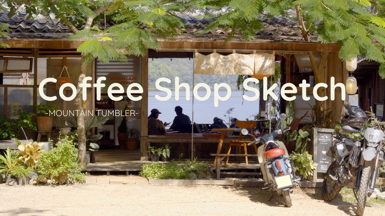 Coffee Shop Sketch ☕️ Mountain Tumbler - Lamphun, Thailand