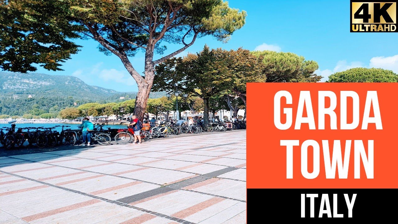 Garda Town - Italy, walk in Garda Town | 4K