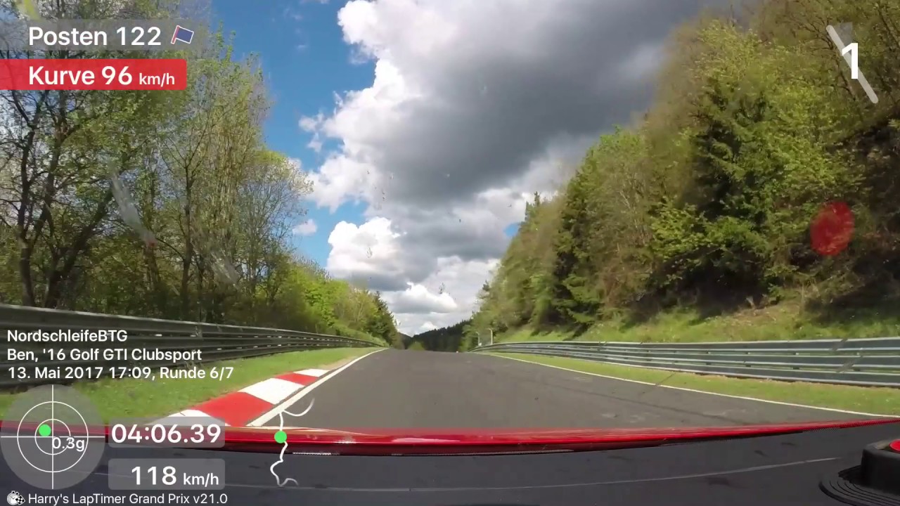 13.05.2017 Golf GTI Clubsport Nordschleife Touristenfahrten BTG HLT with traffic