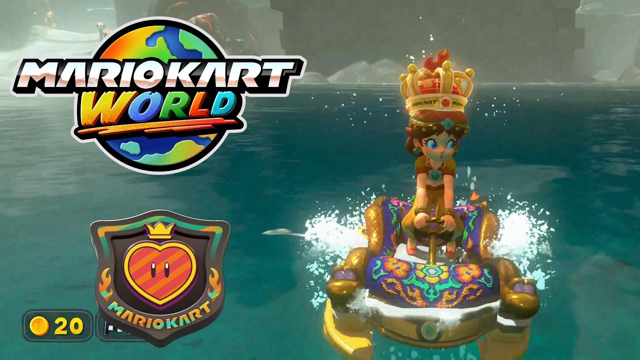 Heart Rally 100cc as Daisy | Knockout Tour - Mario Kart World (4K, No Commentary)