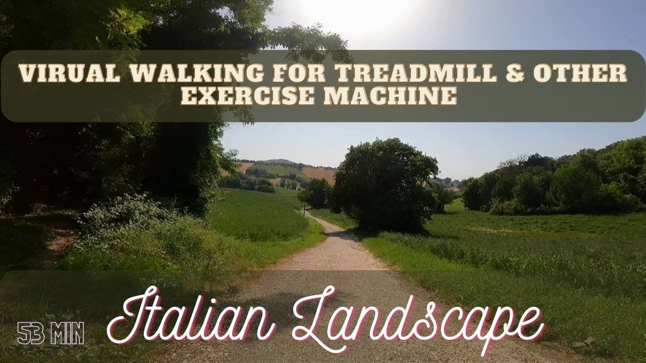 Virtual Walking tour UHD, Polverigi, Italy, ideal for workout on the treadmill, Italian landscape