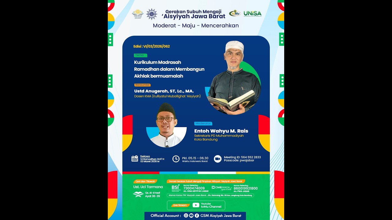 GSM | Kurikulum Madrasah Ramadhan dalam Membangun Akhlak bermuamalah