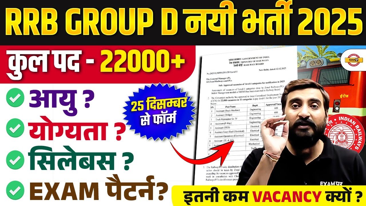 RRB GROUP D NEW VACANCY 2026 | GROUP D NEW VACANCY 2026 | RAILWAY GROUP D NEW VACANCY 2026
