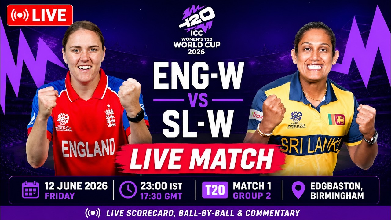 ENG-W vs SL-W LIVE 🔴| England Women vs Sri Lanka Women LIVE | ICC Women's T20 World Cup 2026