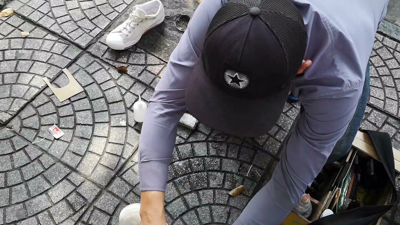 【ASMR】Uncut version of Street shoe cleaning in Ho Chi Minh City, Vietnam.