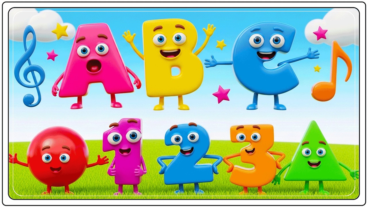 Preschool Learning activities for 3 year olds at home | Learn ABC Phonics Shapes Numbers Colors 🌈