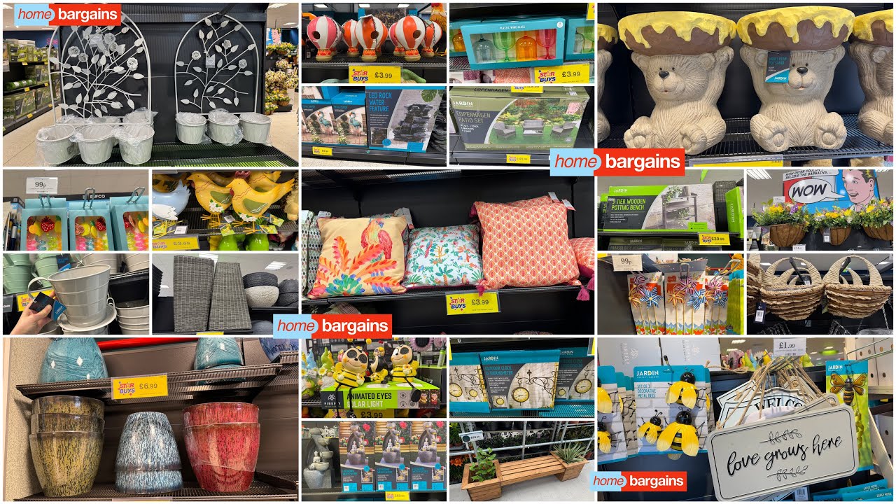 🔹HOME BARGAINS 🔹HUGE NEW GARDEN DECOR, PLANT POTS, CUSHIONS, OUTDOOR LIVING COLLECTION&diams;️APRIL 2026&diams;️