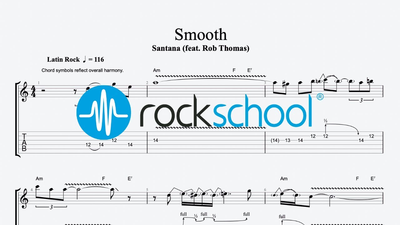Smooth - Santana (feat. Rob Thomas), Rockschool 2024 Electric Guitar Grade 6