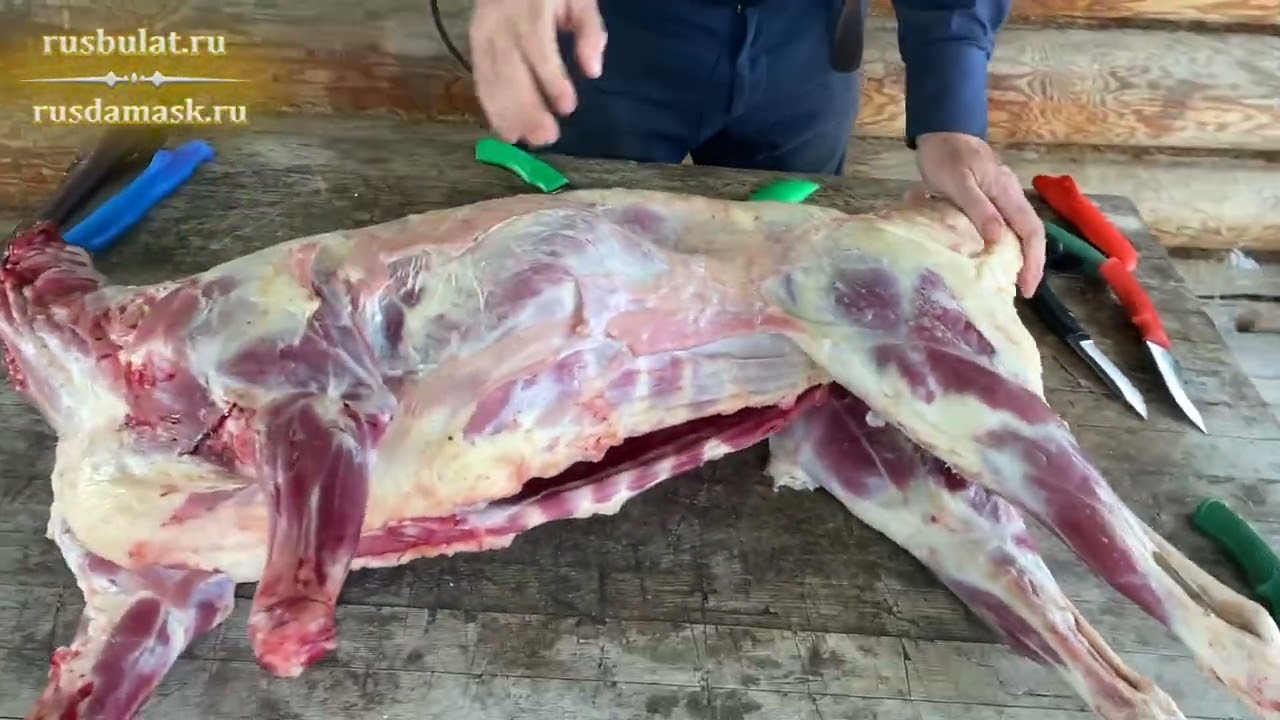 Разделка барана малыми охотничьими ножами: новая рукоять для грибника