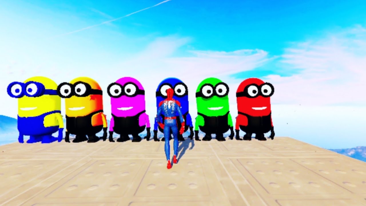 GTA 5 Euphoria Ragdolls 😂 Spiderman vs Minions | Epic Fails & Funny Physics
