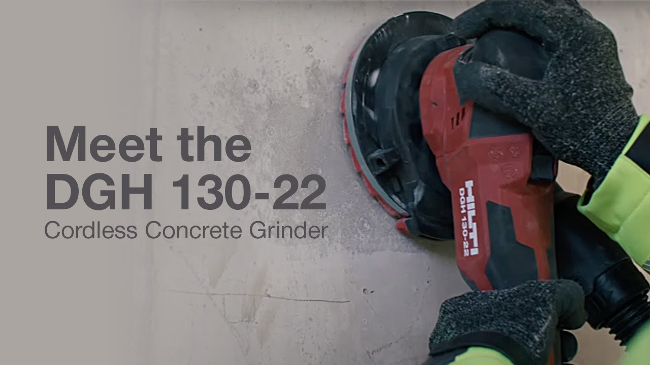 Improve Jobsite Performance with Hilti's DGH 130-22 Cordless Concrete Grinder