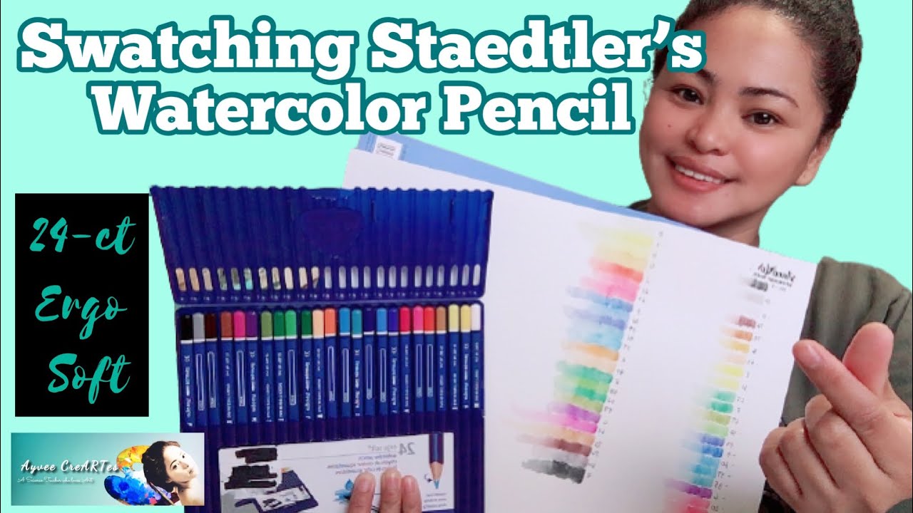 SWATCHING STAEDTLER WATERCOLOR PENCIL || 24-ct Ergo Soft
