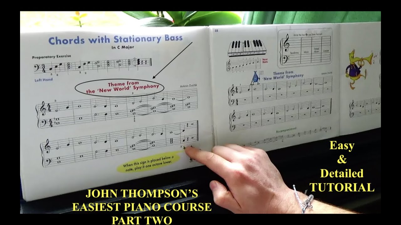 Theme from the 'New World' Symphony – Easy Piano Tutorial (John Thompson Part 2, Page 34)