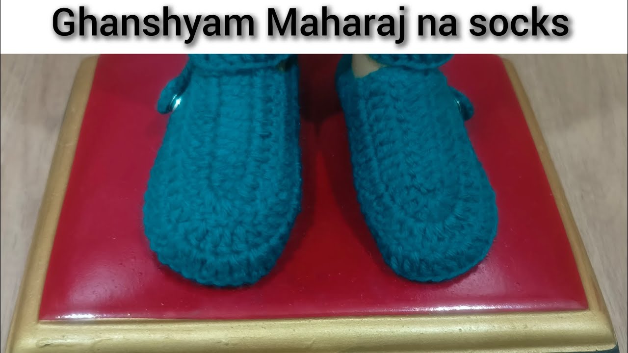 ghanshyam Maharaj na crochet socks/ઘનશ્યામ મહારાજ ના ગરમ મોજા #swaminarayan #crochet #vadtal