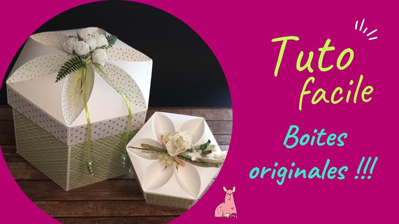 Tuto cadeau : boite couvercle fleur ( (boite n° 2)