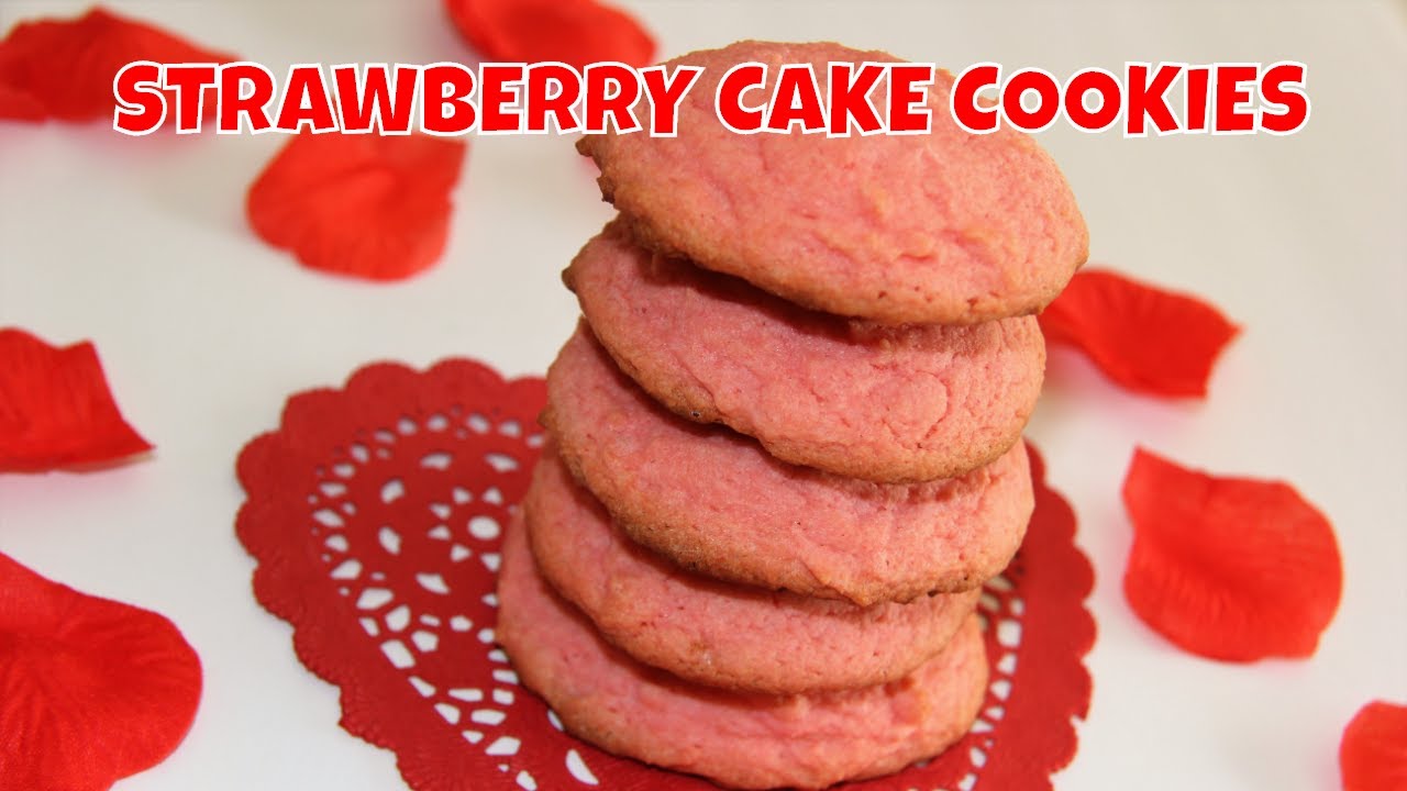 How to make Strawberry Cake Cookies I Valentine's Day Series