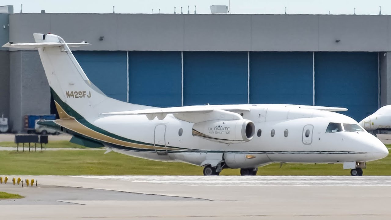 Ultimate Air Shuttle Dornier 328JET (J328) landing & departing Montreal (YUL/CYUL)