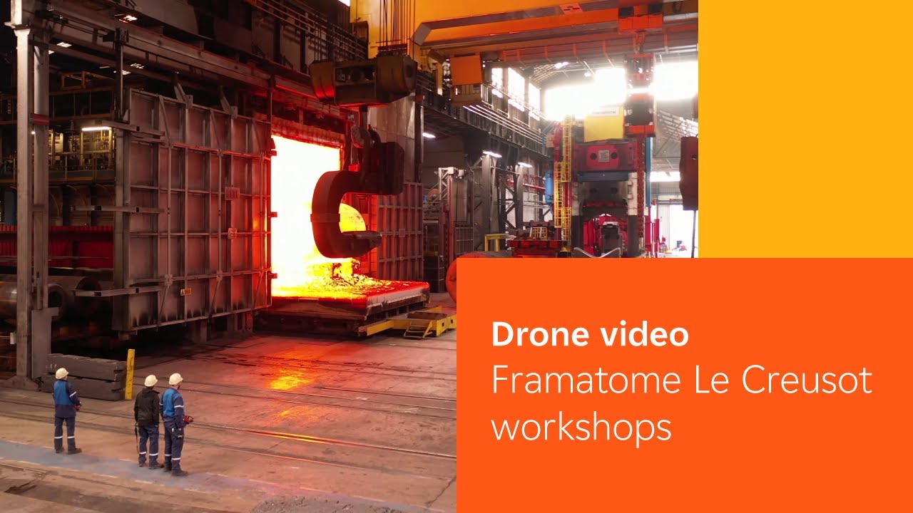 Drone video of Framatome Le Creusot workshops