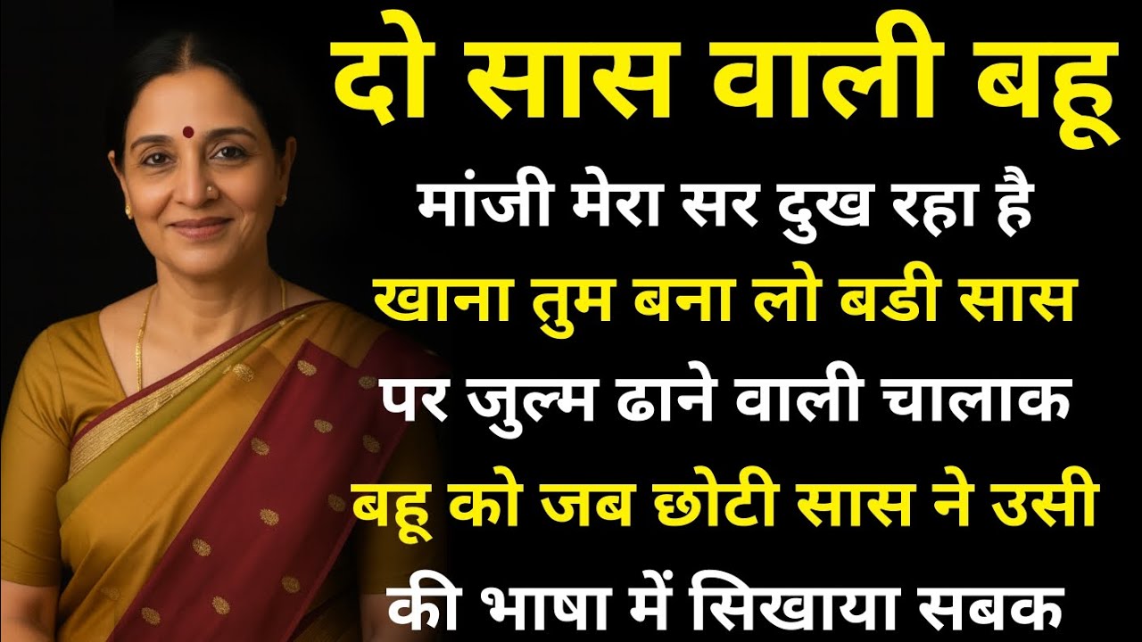 दो सास वाली बहू बडी सास पर जुल्म करने वाली बहू को छोटी सास ने सिखाया सबक #हिंदीकहानी #emotionalstory