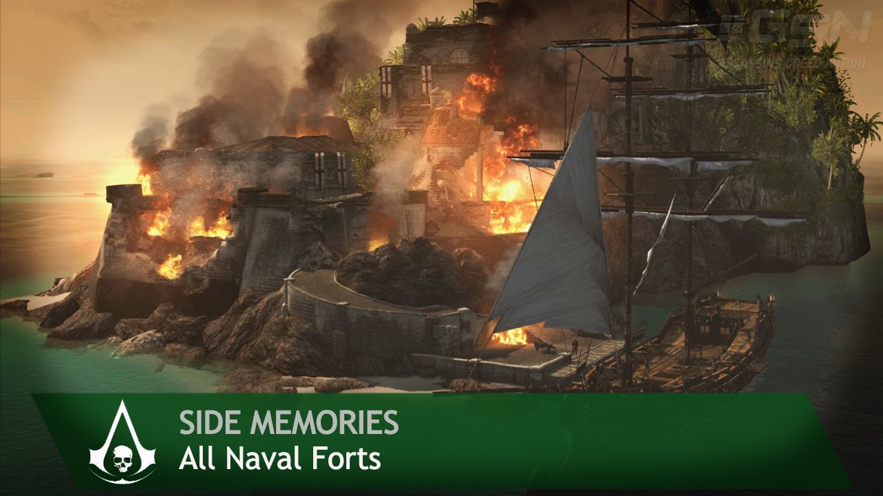 Assassin's Creed 4: Black Flag - Side Memories - All Naval Forts
