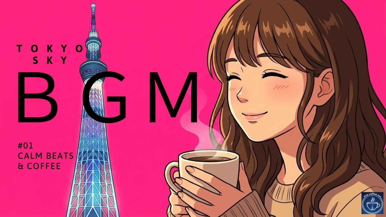 【作業用BGM】スカイツリーの見える夜｜コーヒーと静かな時間 Tokyo Skytree Night ☕ Calm Music for Study & Relax