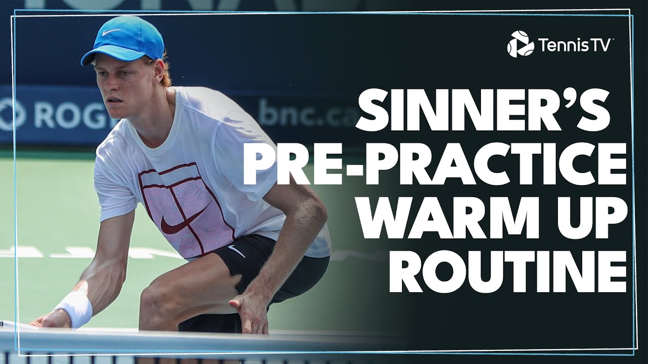 How To Warm Up For Tennis: Jannik Sinner Style 🙆‍♂️