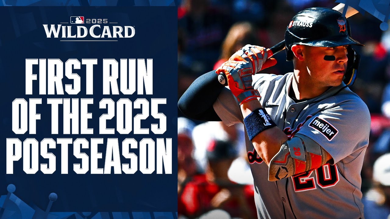 TIGERS STRIKE FIRST 🐯 Spencer Torkelson drives in the 1st run of the 2025 Postseason!