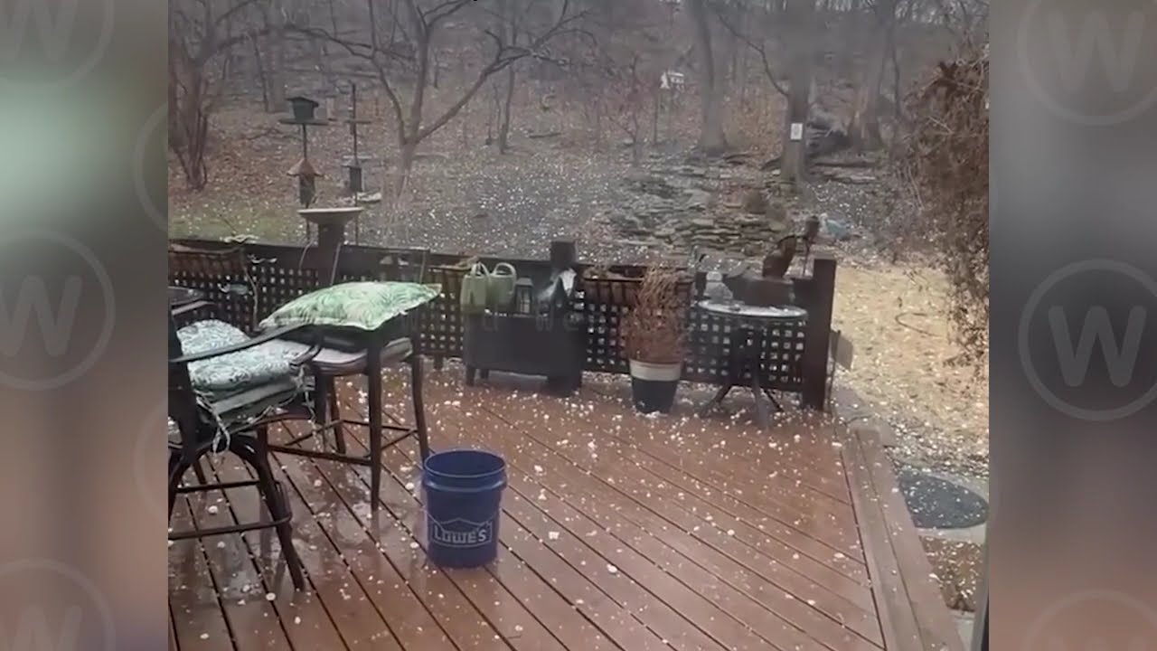 Миссури пострадал от гигантского града! Град размером с бейсбольный мяч уничтожил автомобили и д....