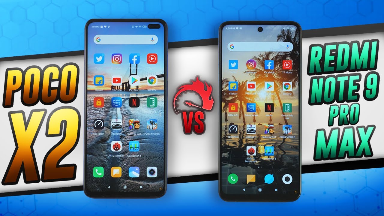 POCO X2 vs Redmi Note 9 Pro Max Speedtest comparison! Is POCO better choice?