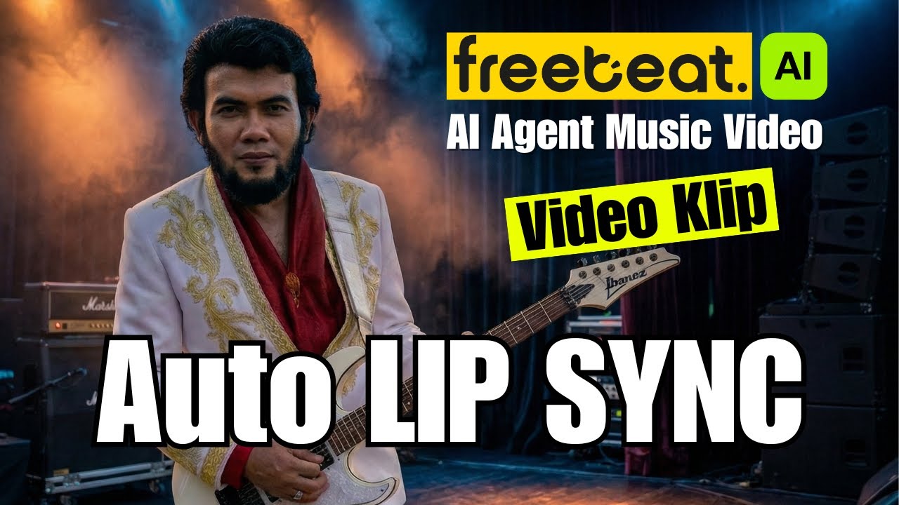 Auto LIP SYNC !! Bikin Video Klip Pake AI Agent Music Video Freebeat AI