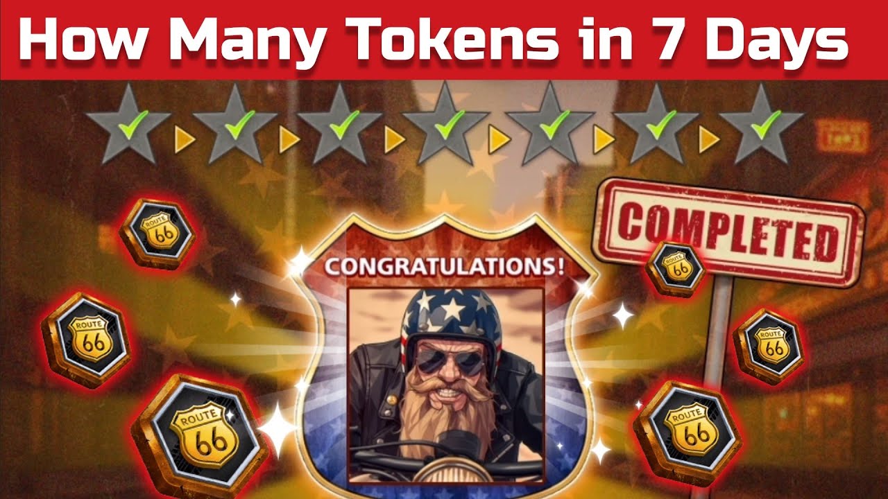 How Many Tokens Rewards in Route 66 Avatar Quest in 8 Ball Pool