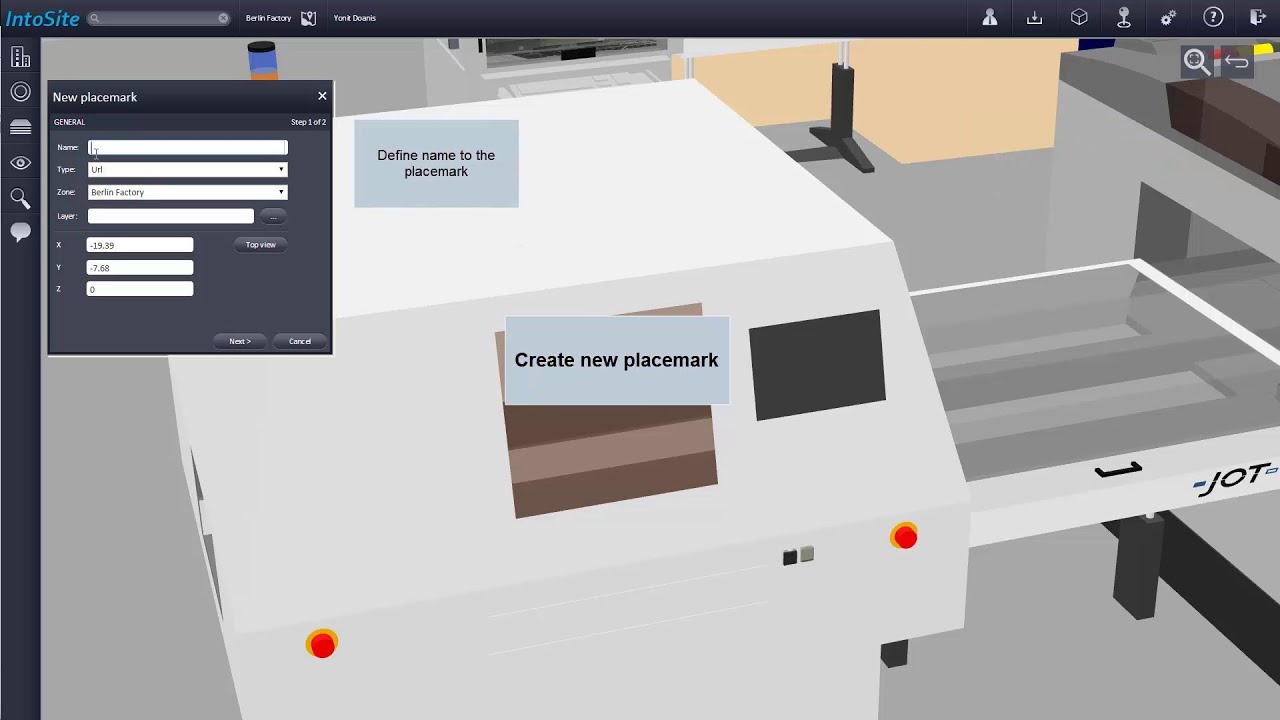 Intosite software - Create URL Placemark