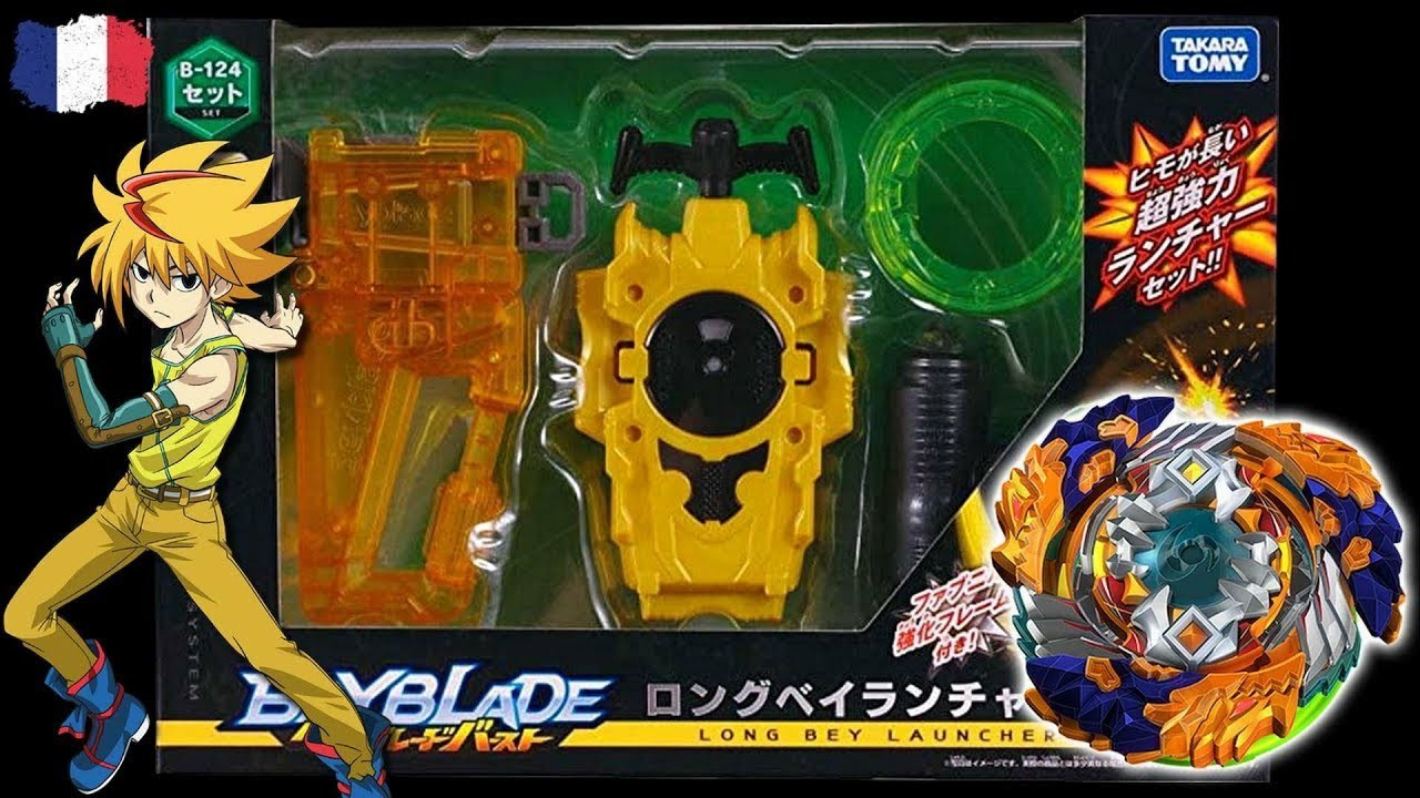 LE LANCEUR DE FREE ! B-124 Long Beylauncher L set - Beyblade Burst Unboxing