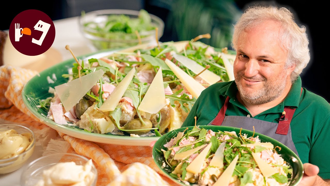 Receta de MARTÍN BERASATEGUI. Ensalada de patata y jamón fresca, sencilla y original