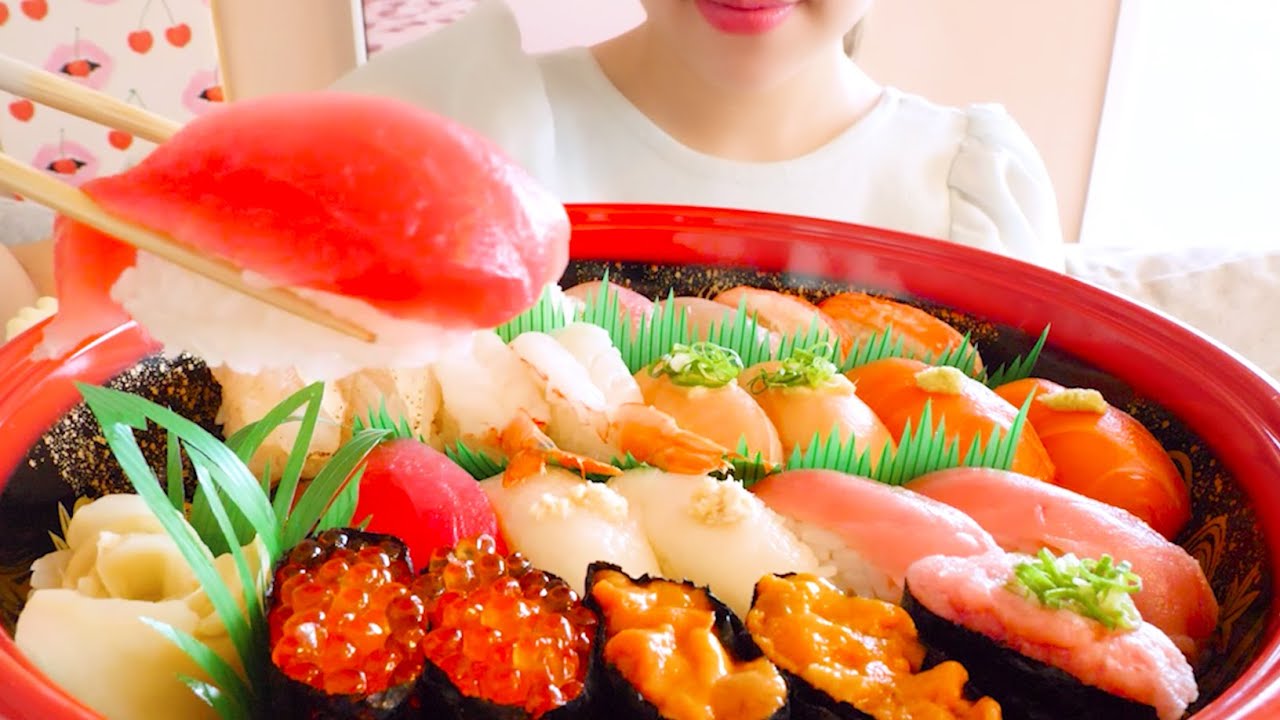 【咀嚼音】お寿司🍣｜Sushi Eating Sounds/ASMR/mukbang