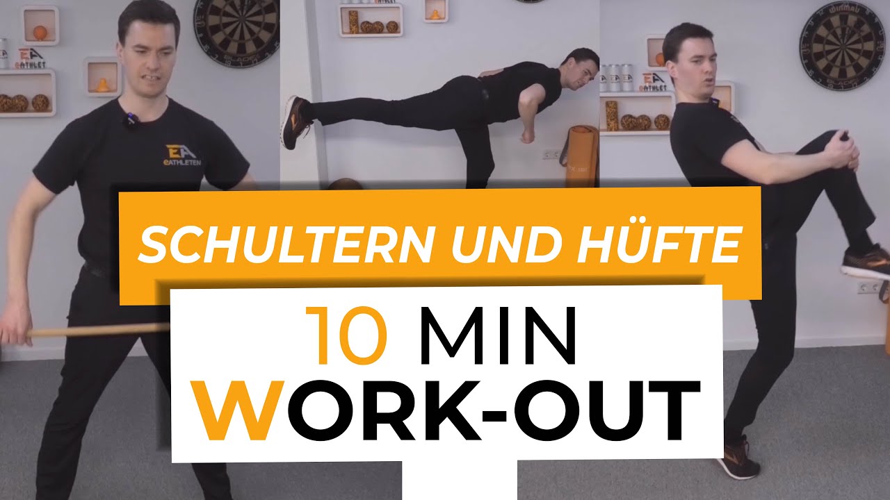 10 Minuten Workout - Schulter und Hüfte Beweglichkeit/ Mobility (Gerät = Stab)
