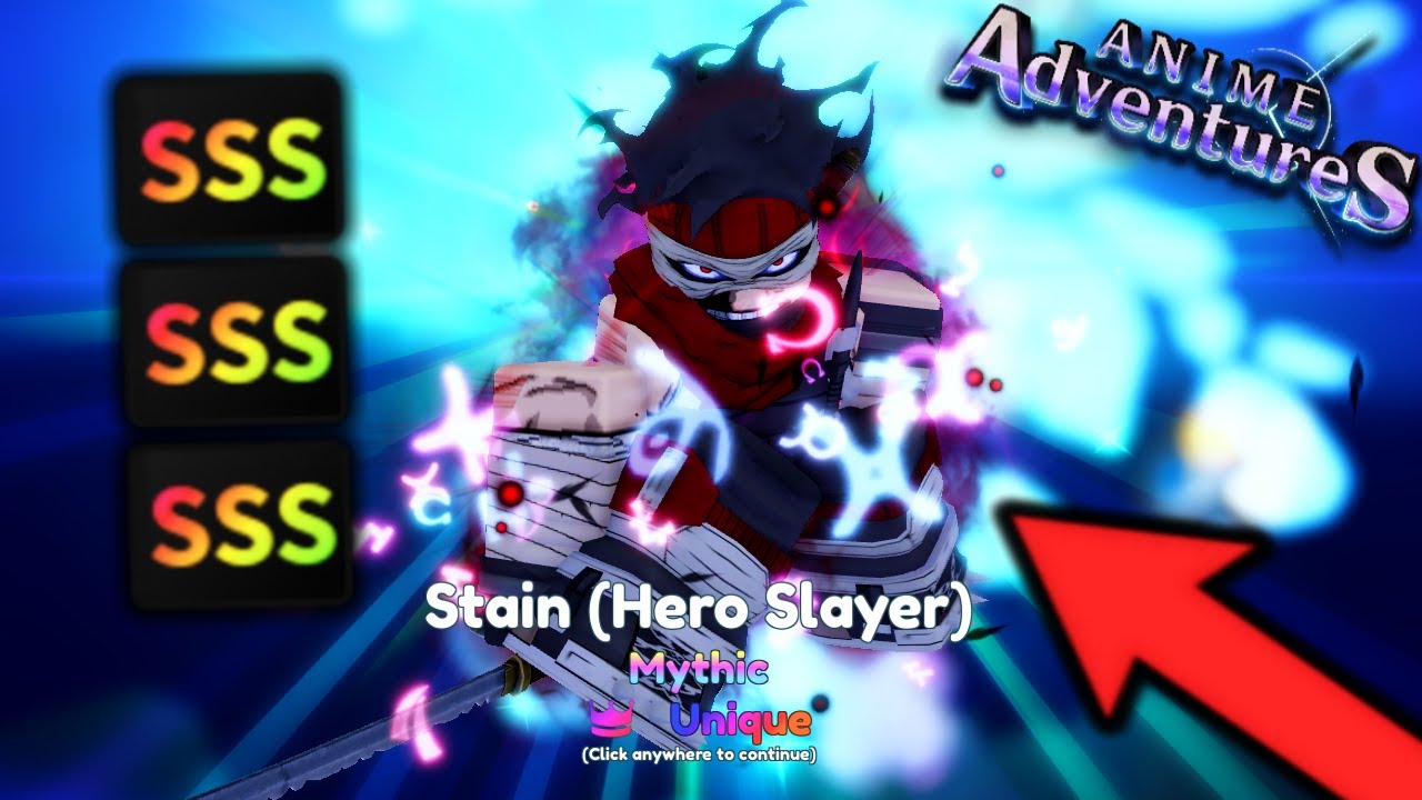 Showcasing Unique All SSS Stain Hero Slayer Is INSANELY Strong In Anime Adventures Update 14!