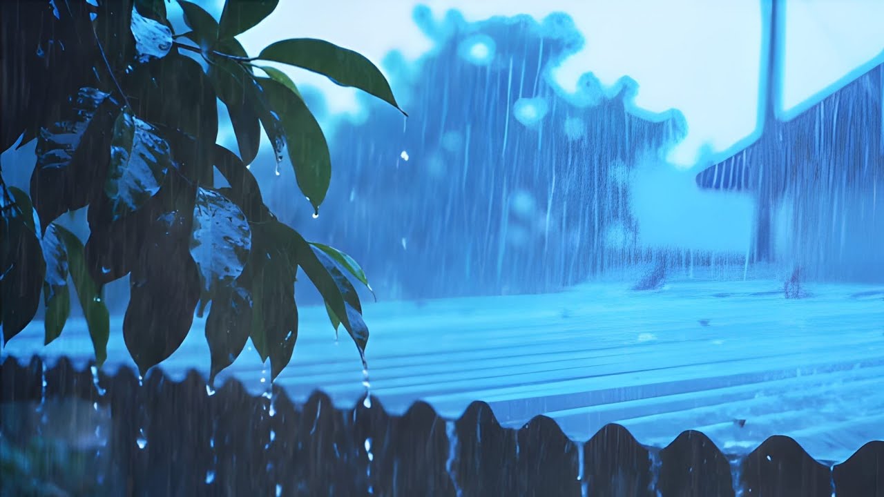 Heavy Rain on Roof with Thunder Sounds || Relaxing ASMR Rain for Study, Sleep & Stress Relief
