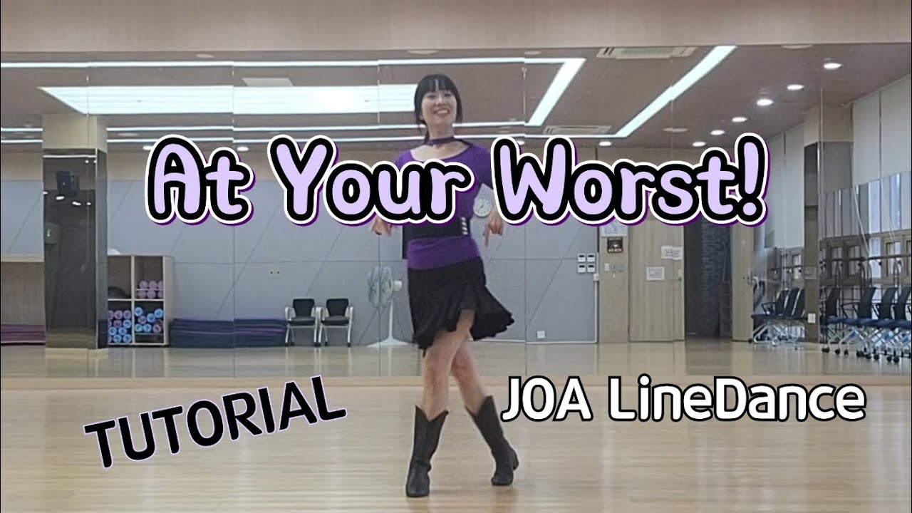 At Your Worst! LineDance(Tutorial) (Improver) #평택조아라인댄스설명 #초중급라인댄스