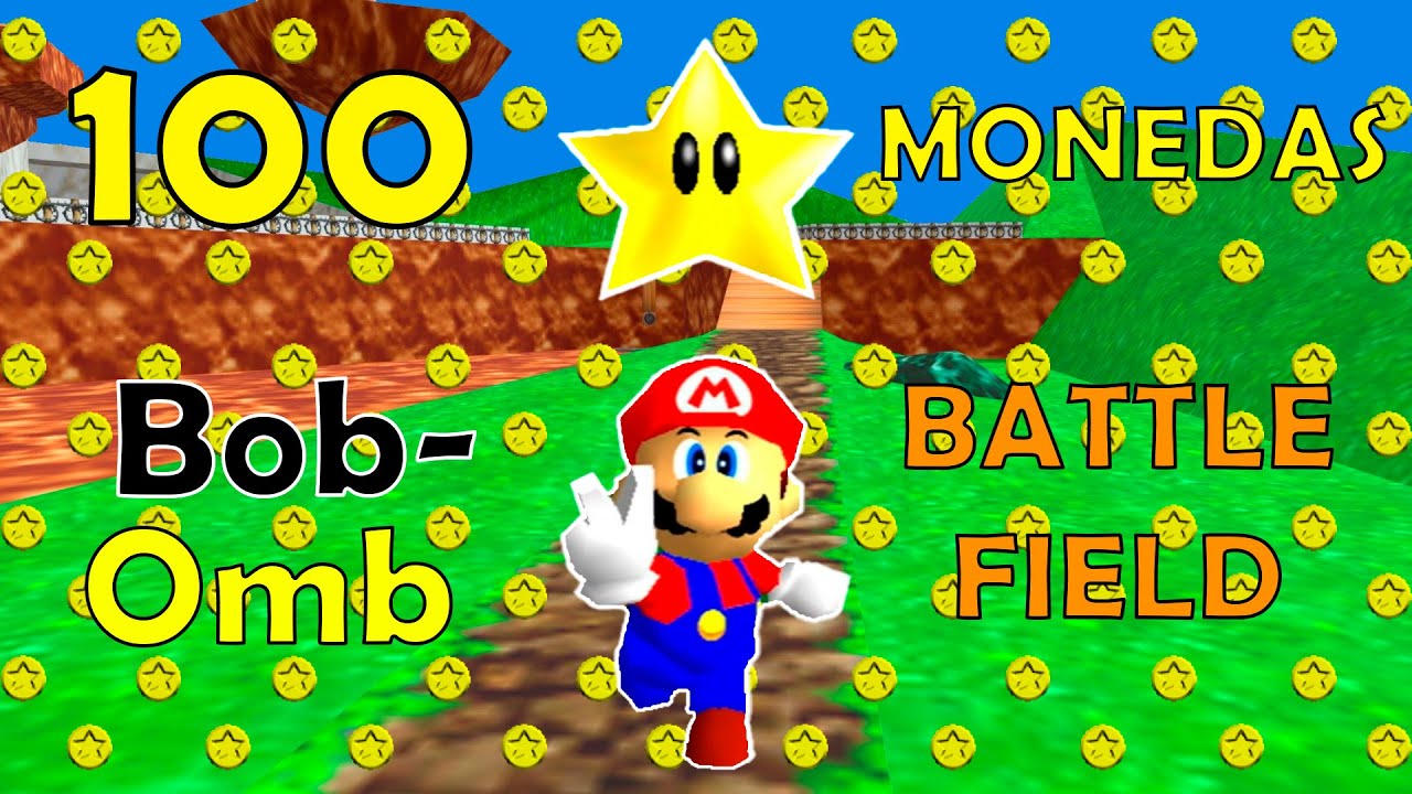 ¡RECOJAMOS 100 MONEDAS en BOB OMB BATTLEFIELD para recibir una SORPRESA!  Estrella #13 de Mario 64