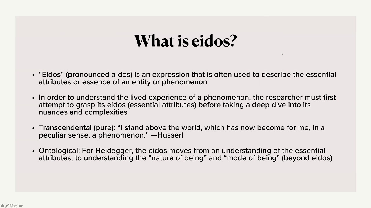 Lived Experience, Epoché, and Phenomenological Reduction