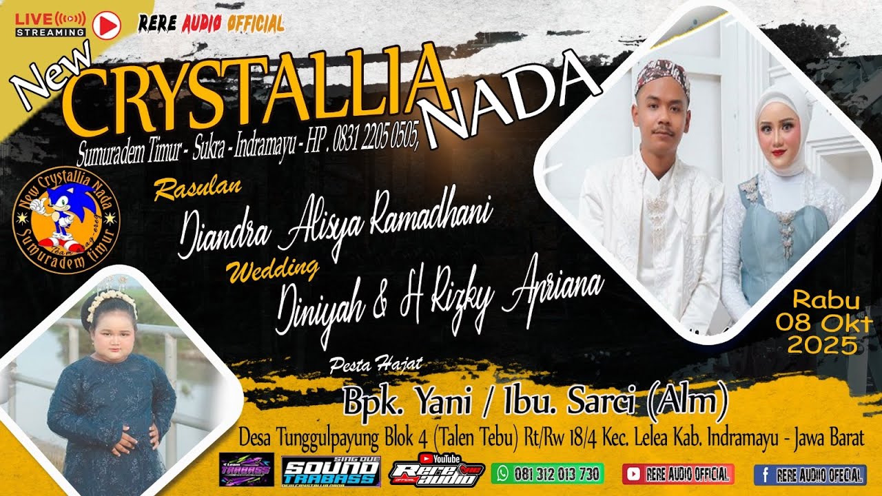 LIVE NGARAK || NEW CRYSTALLIA NADA || TUNGGULPAYUNG - LELEA || 08 OKTOBER 2025