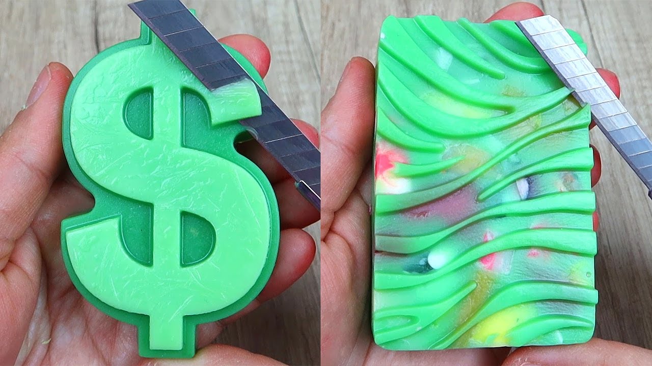 Relaxing Soap Carving ASMR. Satisfying Soap and lipstick cutting. Corte de jabón - 445