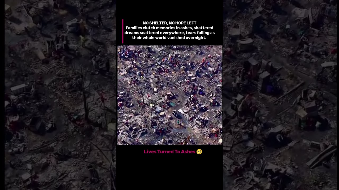 A devastating fire tore through a slum area in Lucknow, destroying hundreds of homes and leaving