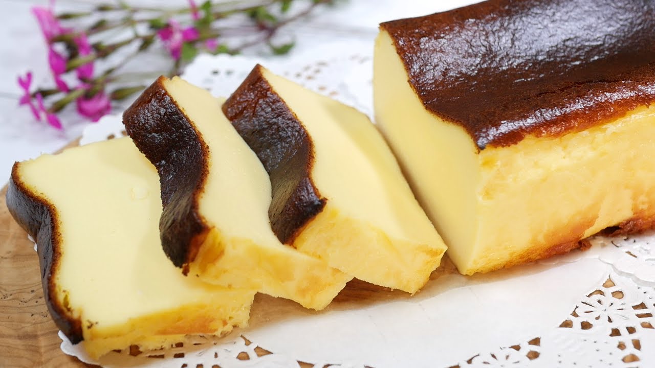 【初心者必見】とろとろ濃厚バスクチーズケーキ【プリン食感のバスチー】Rich Basque cheese cake【Gâteau au fromage】