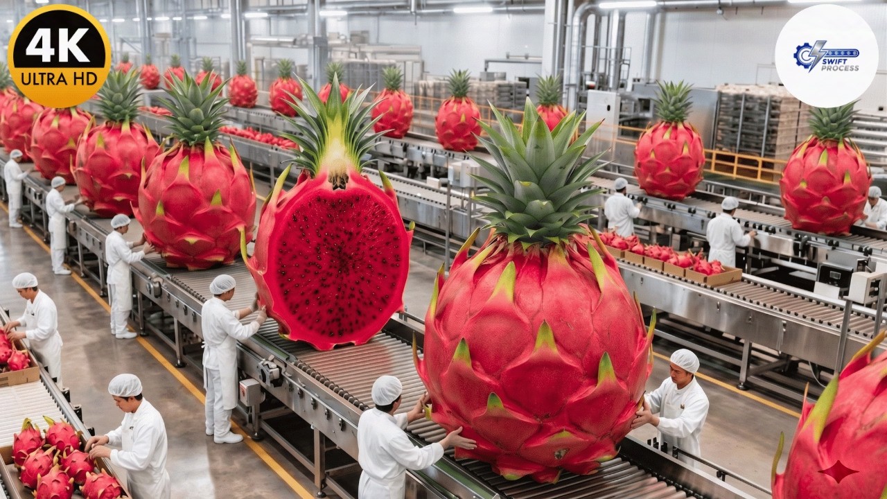 Inside a High-Tech Red Dragon Fruit Factory | Farm to Drink (Full Process)