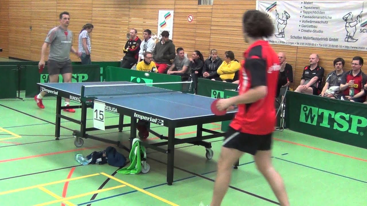 Tischtennis Erlangen Cup 2013 Finale G C Foerster vs Karsten Reiss