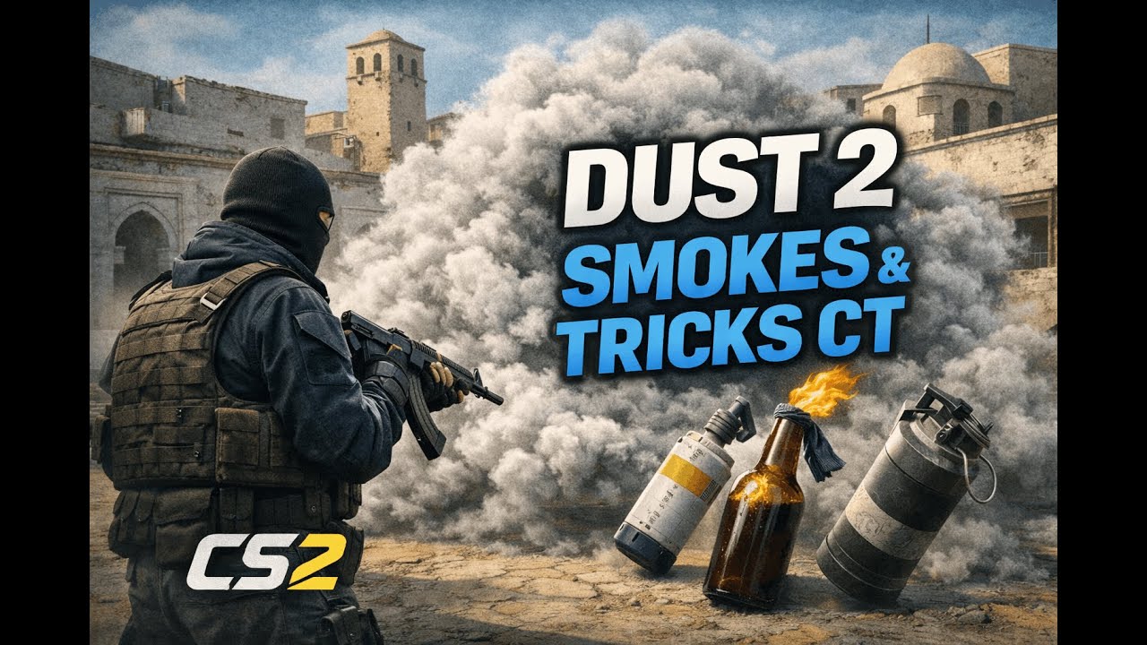 ALL Dust2 CT Smokes & Tricks You NEED in CS2 | Smokes, Flashes & Molotovs #CS2 #Dust2 #cs2smokes